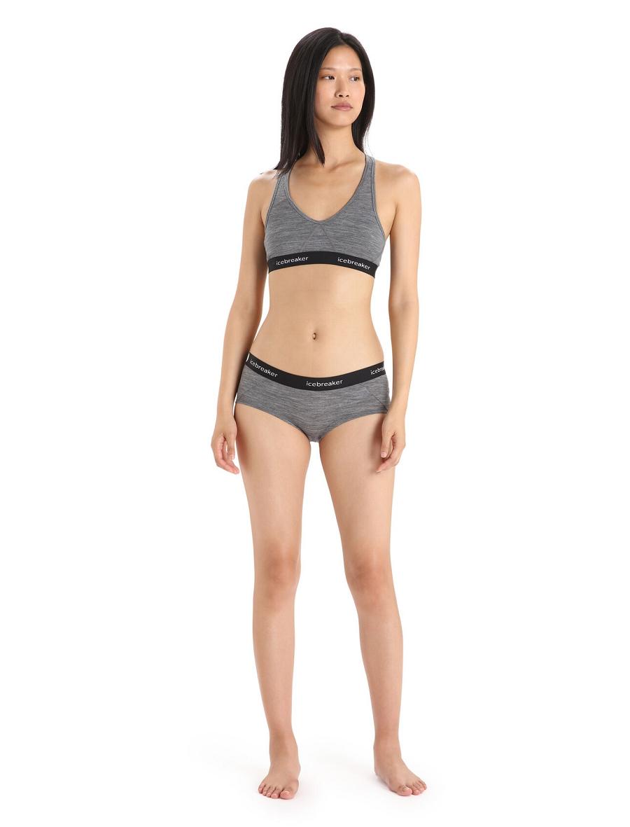 Soutien Gorge Icebreaker Merino Sprite Racerback Femme Grise | FR 1814JPQJ